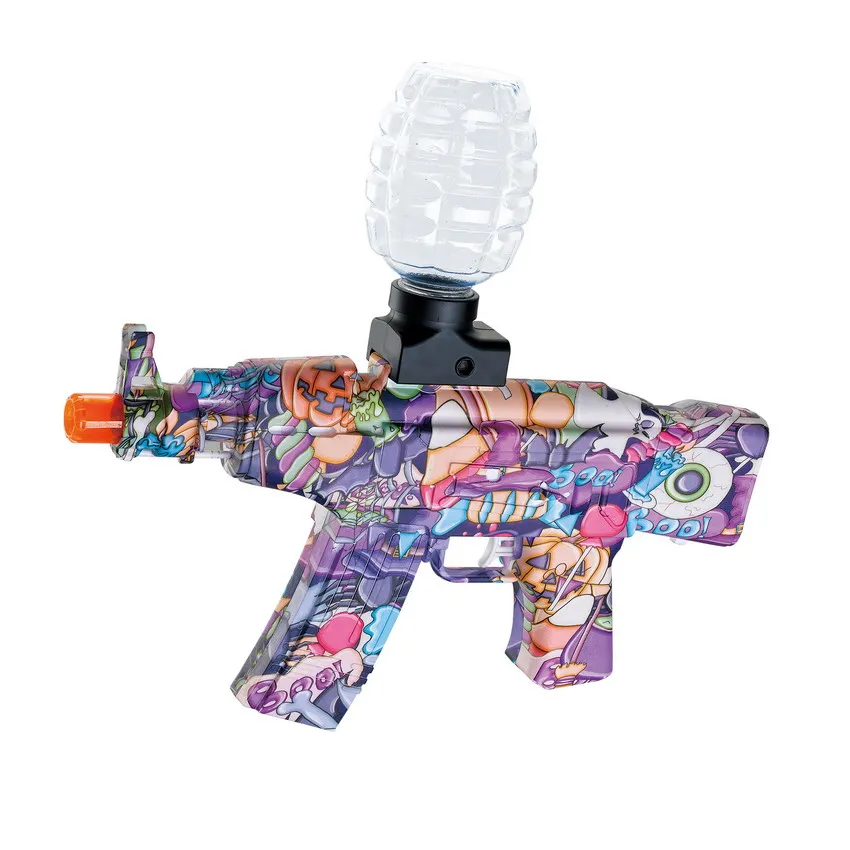 Tiro splatter bola blaster pistola de bomba de água elétrica de alta velocidade akm47, 20k + gel bala e óculos armas de brinquedo ao ar livre para crianças