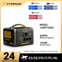 VTOMAN JUMP1500X 828Wh Portable Power Station 1500W Lifepo4 Battery Solar Generator for Outdoor Camping RV Home Emergency