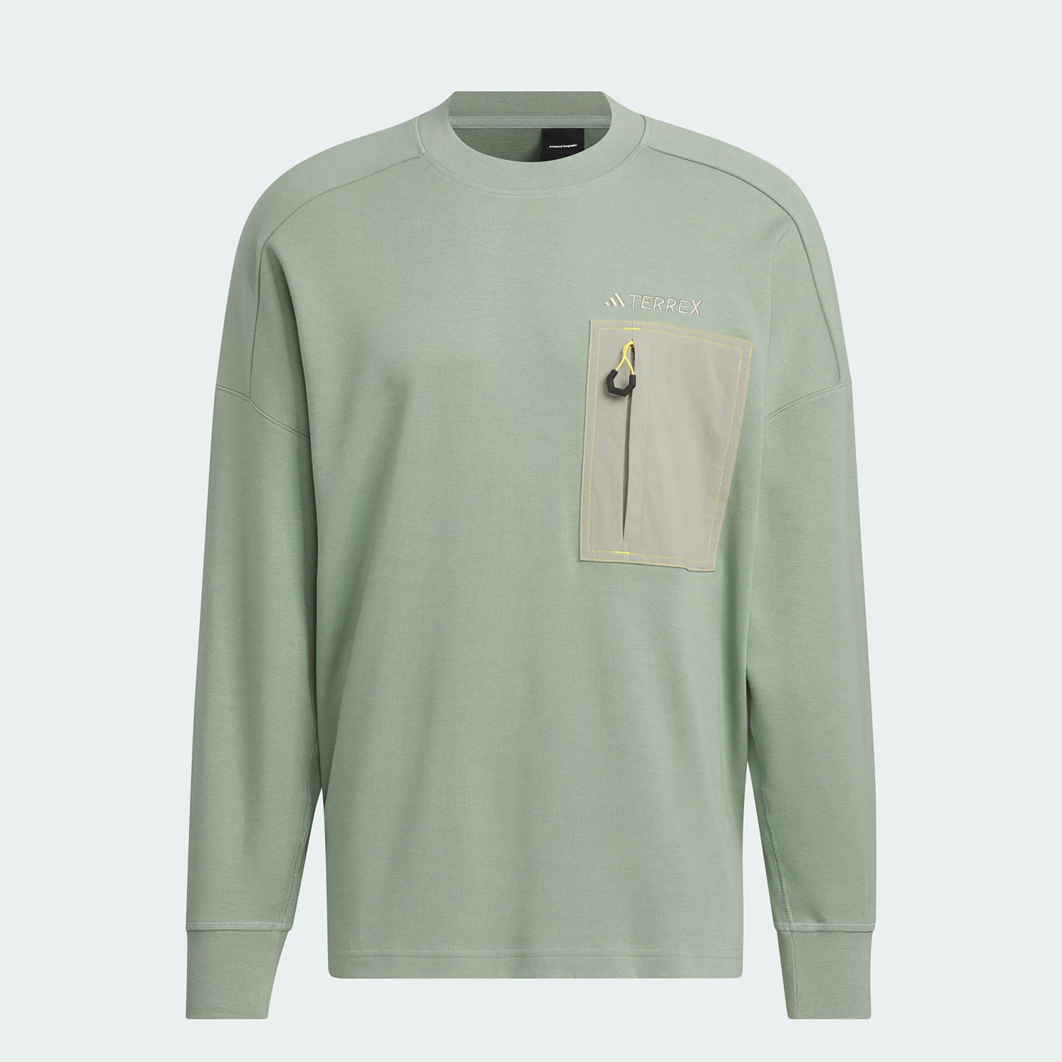 أديداس حقيقية ناشيونال جيوغرافيك التعاون الرجال جولة الرقبة البلوز IS9525