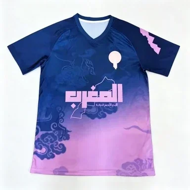 Morocco 2025-2026 Season Football Classic Men's and Women's Jerseys Fan Culture Competition Breathable 3D Printed Short Sleeves