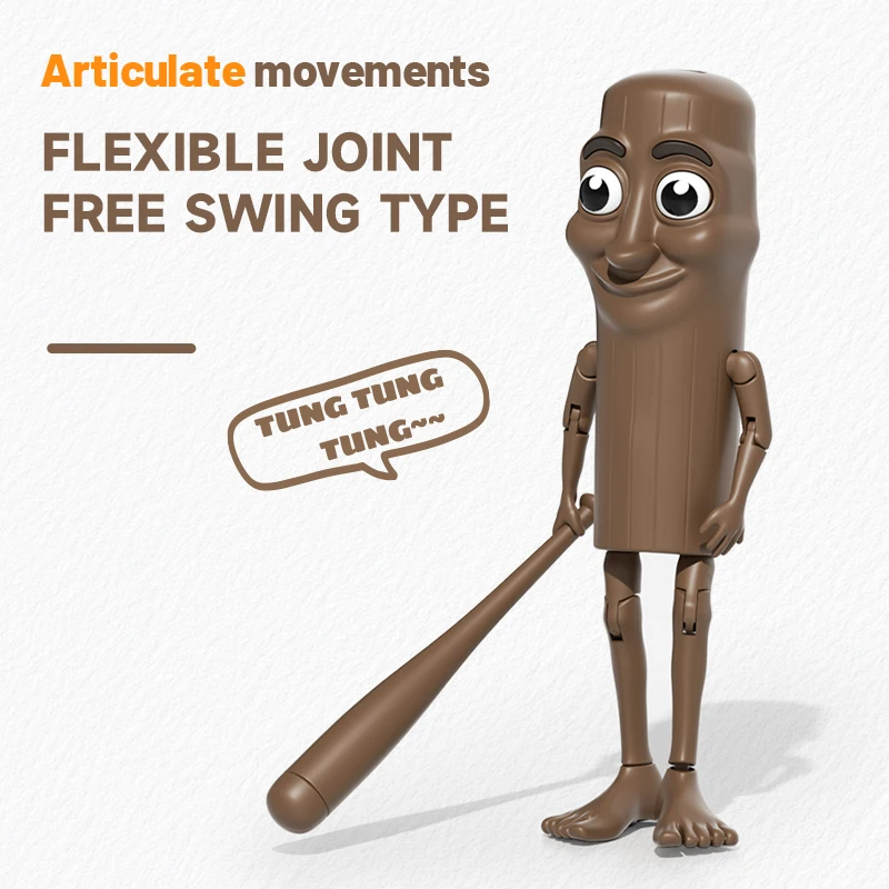 Micro Bricks Tralala Shark Figurine Bonecaambalabu Abstraction Action Figurine Model Building Blocks Gifts Kid Assembly Toys