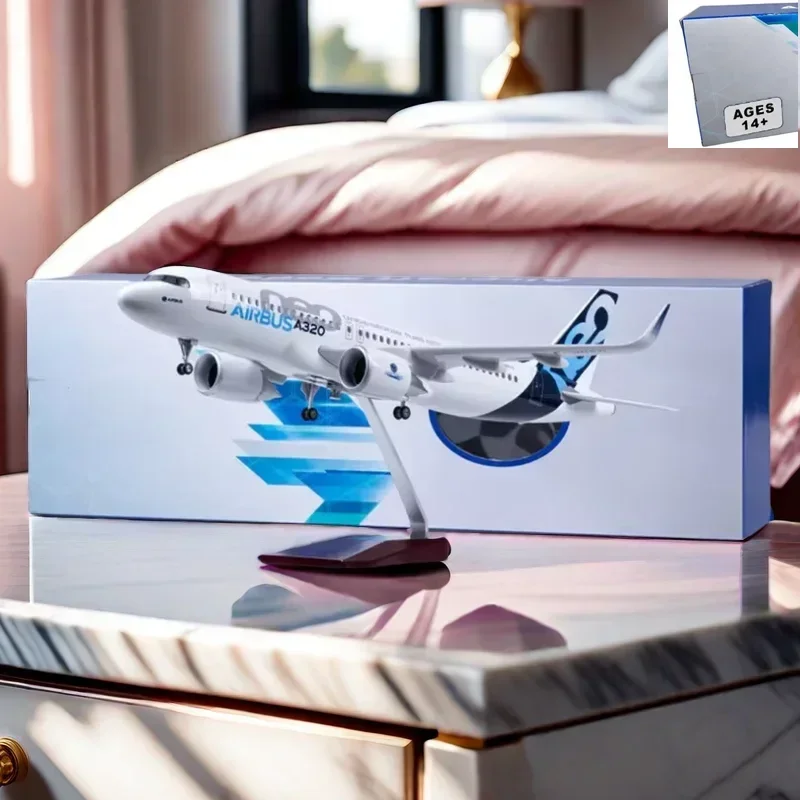 

New 47CM 1/80 320NEO A320 NEO Air Airplane Model Airlines Toy Antistress Light Children Toy That Accessories Home Decor Makeup