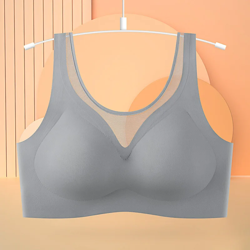 1pcs Women\'s Bra No Trace Breathable Bra No Steel Ring Breathable Comfortable Large Size Underwear Vest Bralette