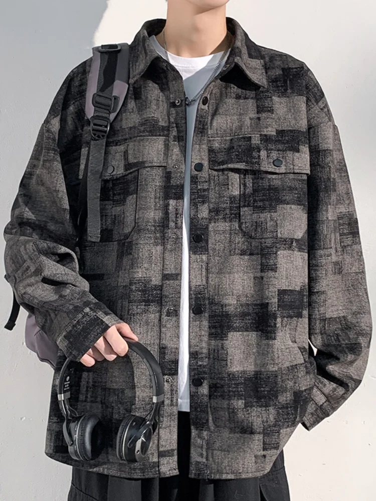 

Ретро-куртка из американского денима для мужчин, высококачественная, осенне-зимняя рабочая одежда, свободный крой, с множеством карманов