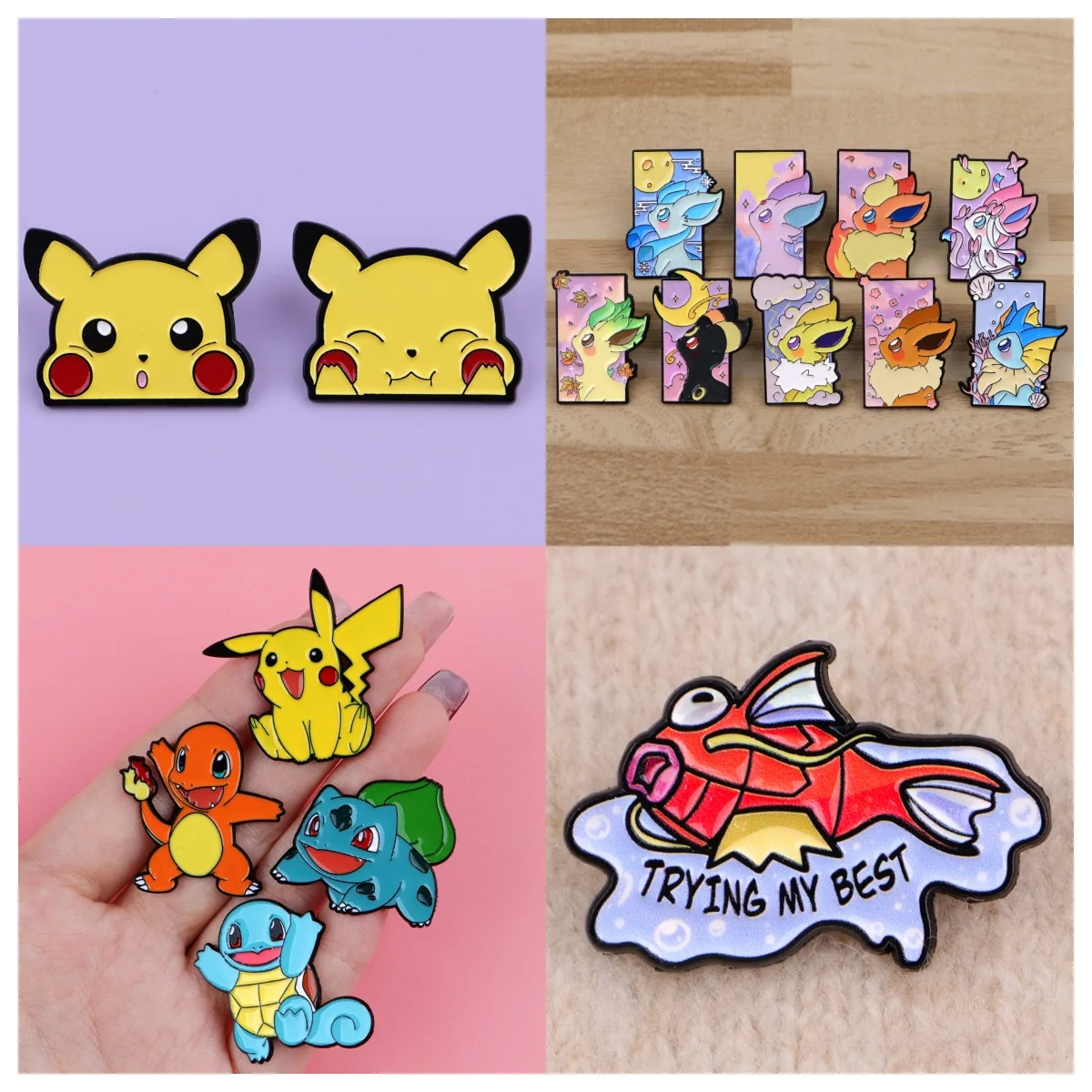

1-9pcs Mixed Anime Monster Enamel Brooches Cute Bubble Tea Lapel Pin Badge on Backpack Accessories Fashion Jewelry Gifts