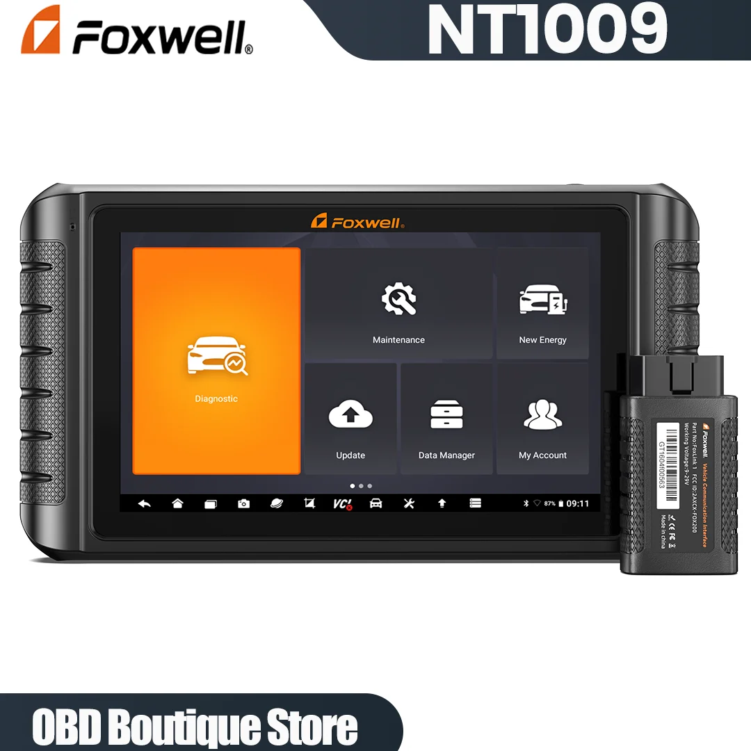 

FOXWELL NT1009 OBD2 Car Scanner ECU Coding Bi-Directional Control Guided Functions OE All System OBD2 Automotive Diagnosis Tools