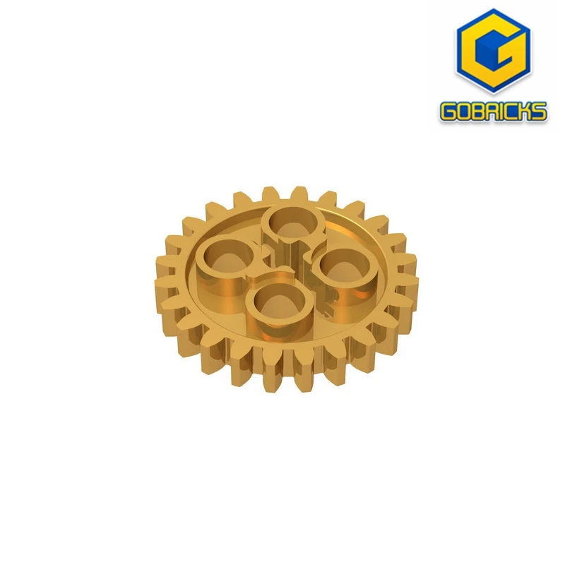 Gobricks GDS-1098 Gear 24 Tooth (2nd Version - 1 Axle Hole) compatible with lego 3648 24505 pieces of children\'s toys