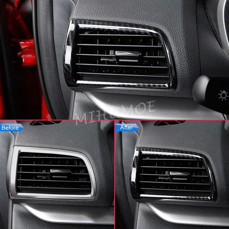 For Mitsubishi Eclipse Cross 2018-2025 Carbon Fiber Dashboard Side Air Vent Cover Surrounds Accessories 2024 2023 2022 2021 2020