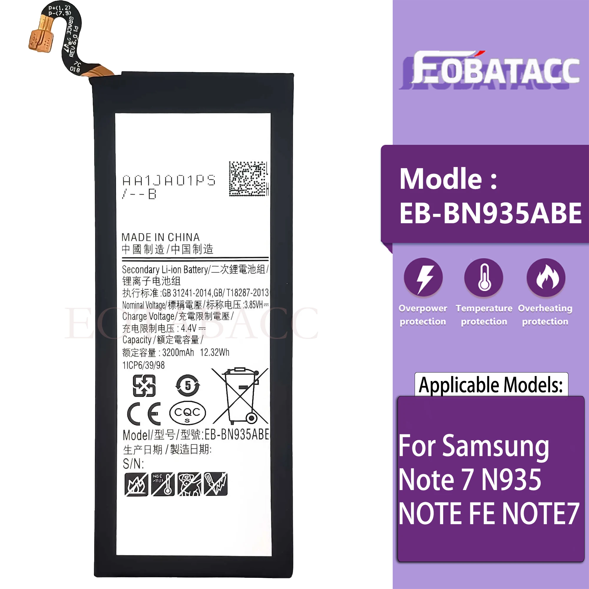 

EB-BG935ABE Battery For Samsung Galaxy S7 Edge G935 G9350 G935F G935FD Repair Part high capacity Capacity Mobile Phone Batteries