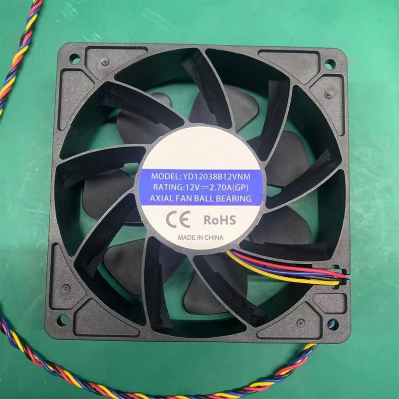 

For Fan Radiator YD12038-6000 Rpm Ant Series High-Speed Cooling Fan 120x120x38MM 12V 2.7A-ABVP