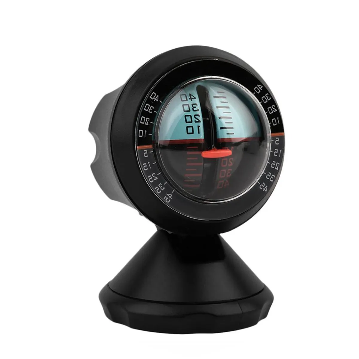 Car Level Indicator Inclinometer for Angle and Slope Monitoring Easy Read Dial Black Automotive Tilt Gauge Safety Tool