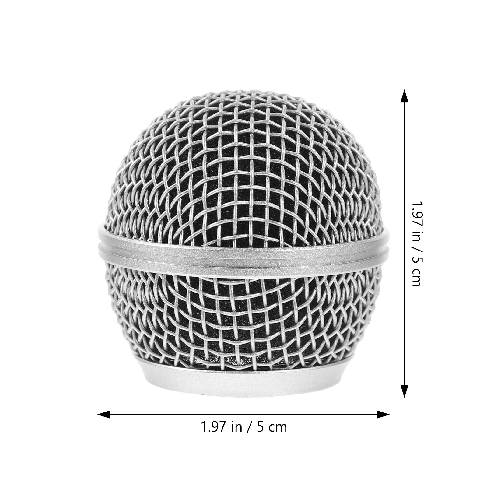 4 قطع من شبكة استبدال رأس كرة الميكروفون، فلتر إسفنجي شبكي معدني متين، غطاء ميكروفون صوتي شفاف للميكروفون اللاسلكي