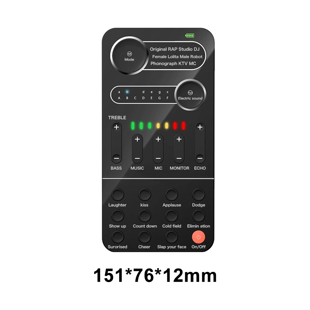Mini Portable Voice Changer Multiple Audio Effect Live Sound Changing Card Speaker Device For Mobile Phone PC Tablet-ABIU