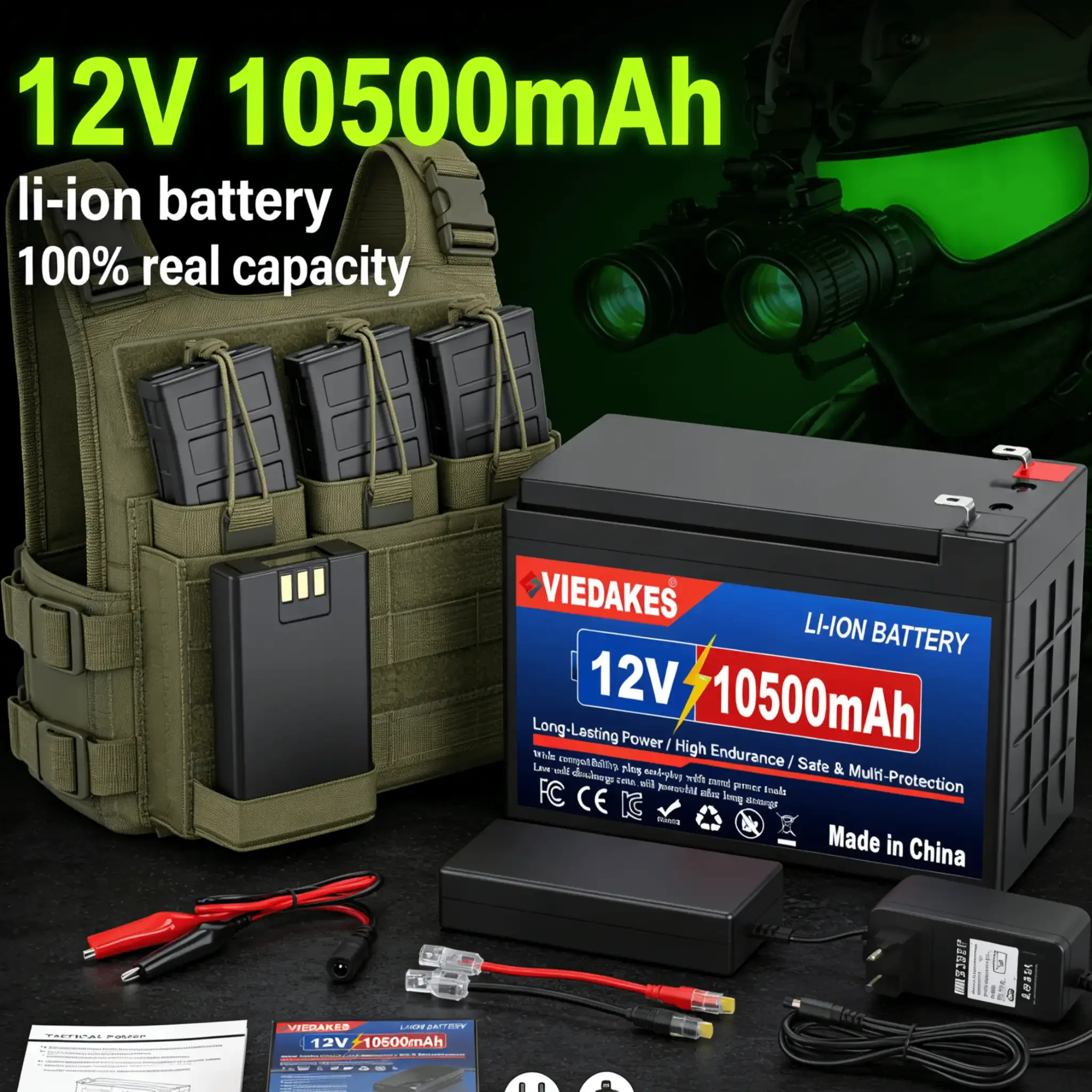 

Star Pick 100% Real Capacity 12V 10500mAh Lithium Battery Shockproof Li-ion Pack for Camping Scooter Hunting Outdoor