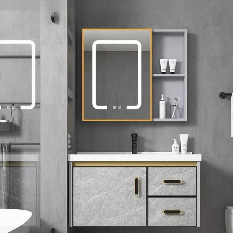 Vanity Mirror Bathroom Cabinets Simple Luxury Home Furniture Smart Light Shower Bathroom Cabinets Sanitation Miroir De Salle