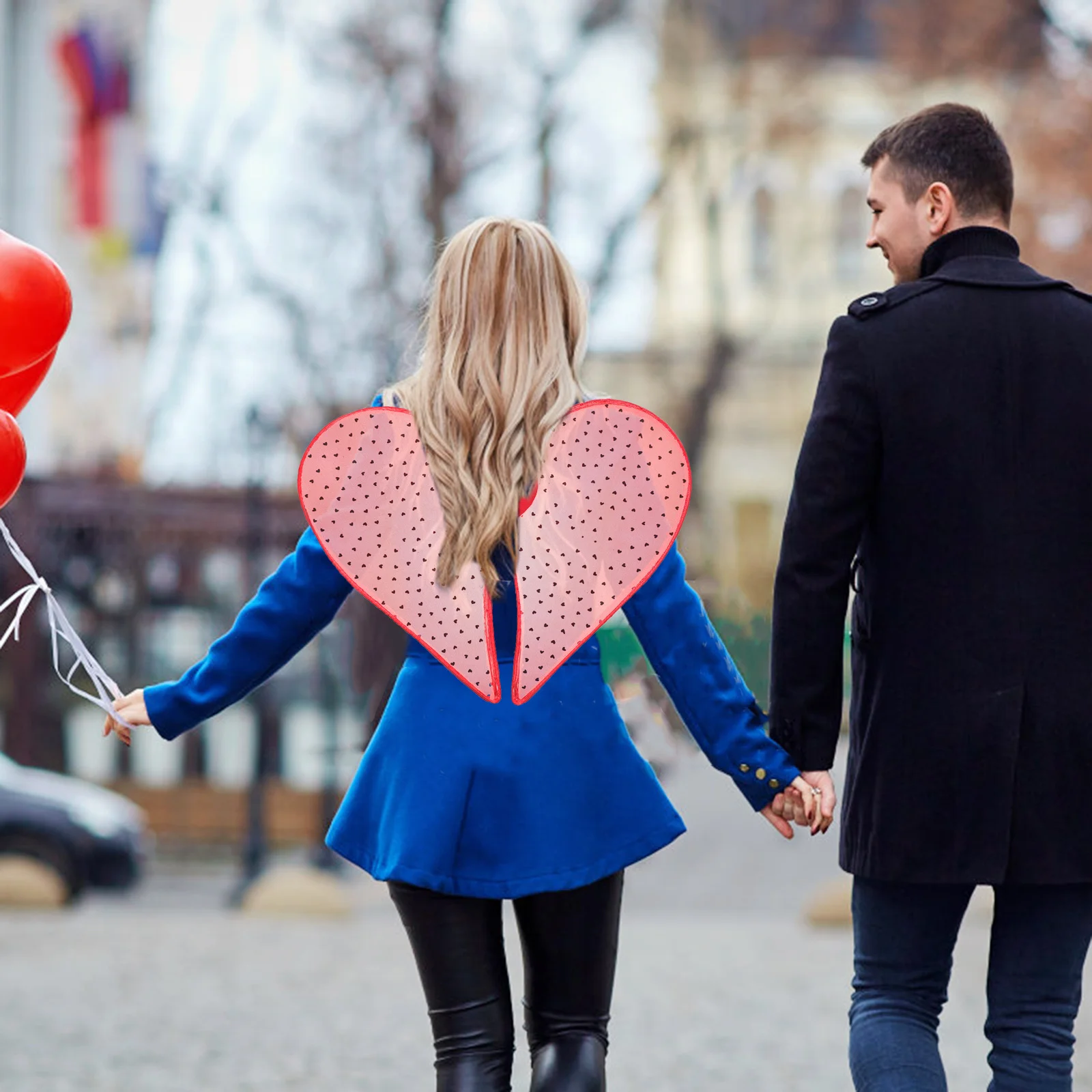 

Red Cupid Heart-Shaped Wings Elastic Fairy Wings for Women Valentine's Day Party Costume Accessories Costume Accessories