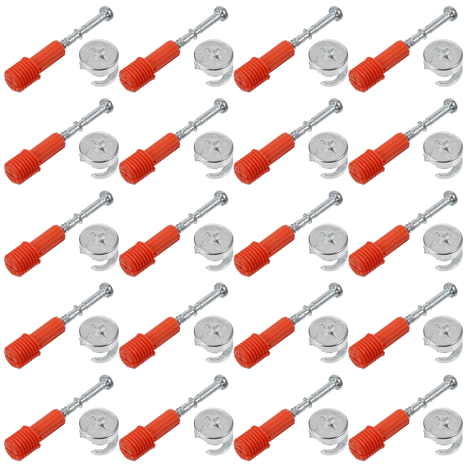 

30 Sets Connection Parts Furniture Hardware Cam Connector Screw Lock Fasteners Plastic