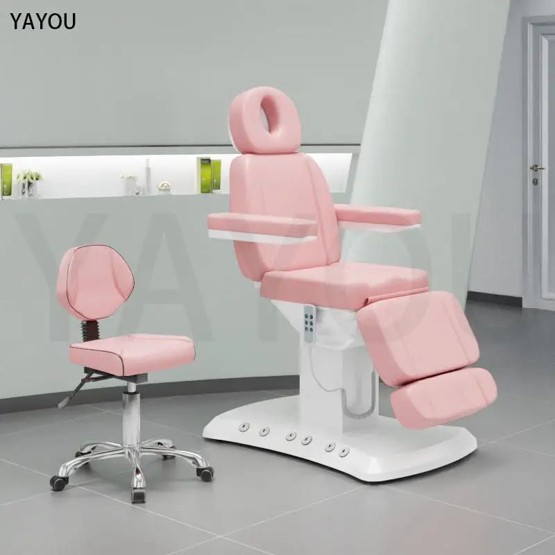 

Pink Electric Massage Bed with LED Facial Chair for Clinics and Beauty Salons Salon Furniture