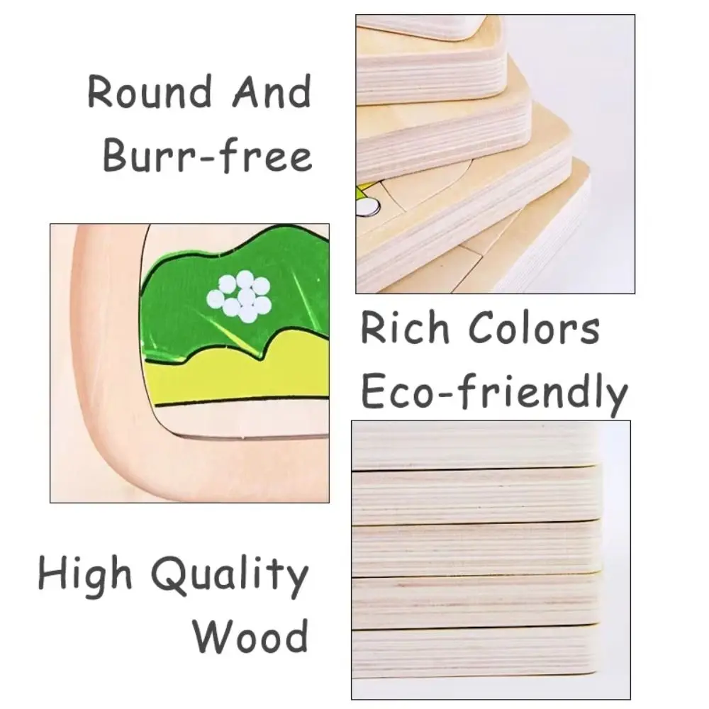 Matching Toys Life Cycle 3D Puzzle Montessori Cognitive Multi-Layer Jigsaw Interactive Animal Plant Life