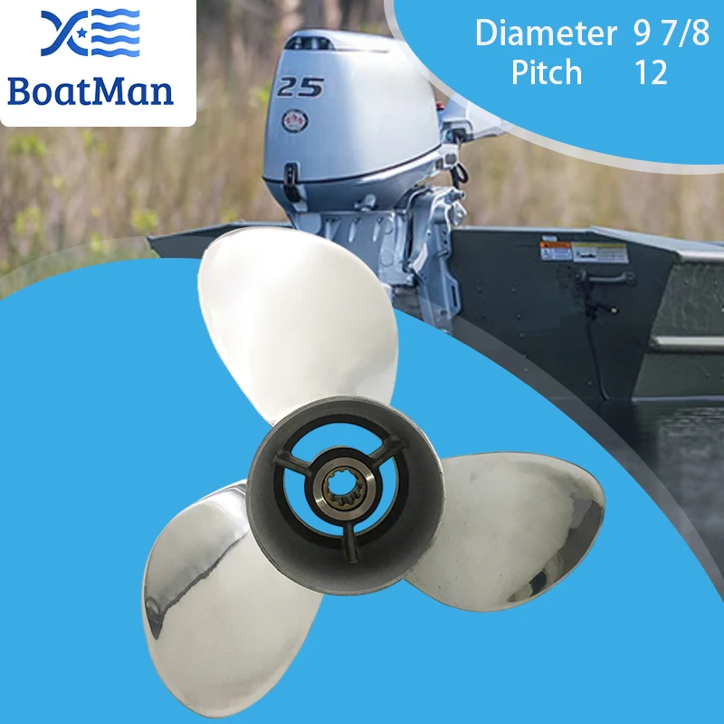 

Boat Outboard Propeller 9 7/8X12 For Honda Engine BF 25HP BF 30HP Stainless Steel 10 Tooth Marine Parts RH 58133-ZV7-012AH