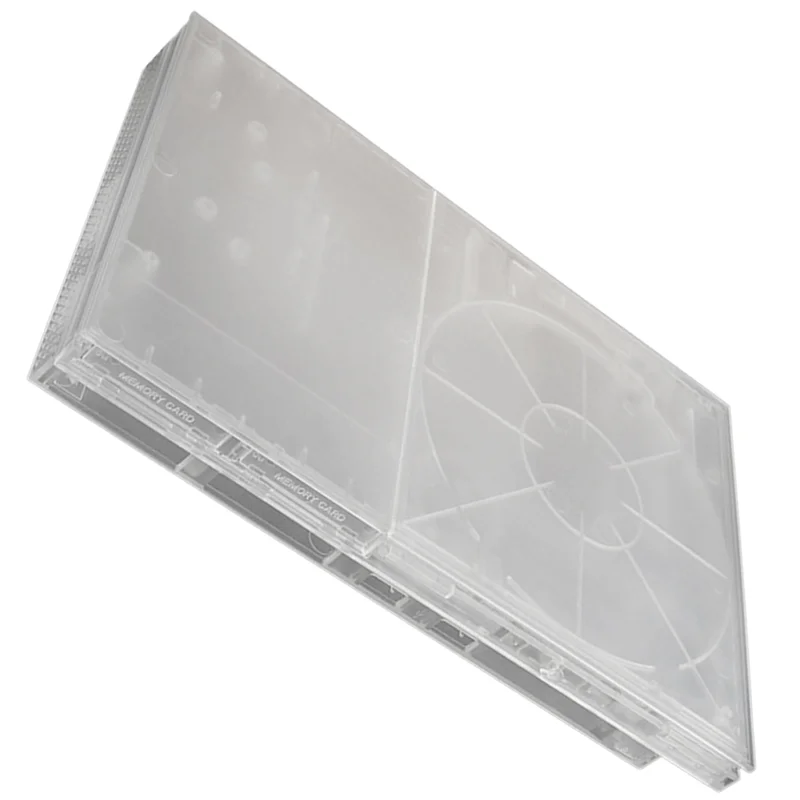 ABJF-غطاء مبيت كامل بديل لجهاز PS2 غطاء شفاف نحيف لوحدة تحكم الألعاب النحيفة PS2