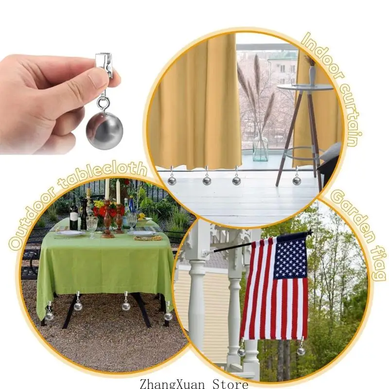 Robuste Vorhanggewichte, Draperie-Clip, verhindern, dass die Outdoor-Vorhangflagge weht, 3 x – Detail 9