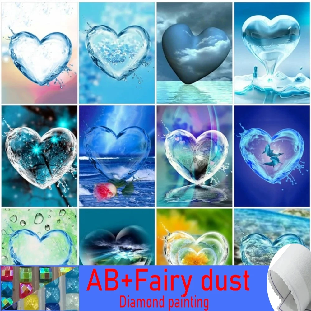 

120 цветов AB сказочная пыль алмазная живопись пейзаж вышивка крестиком DIY вышивка сердце стразы мозаика искусство ручная работа хобби