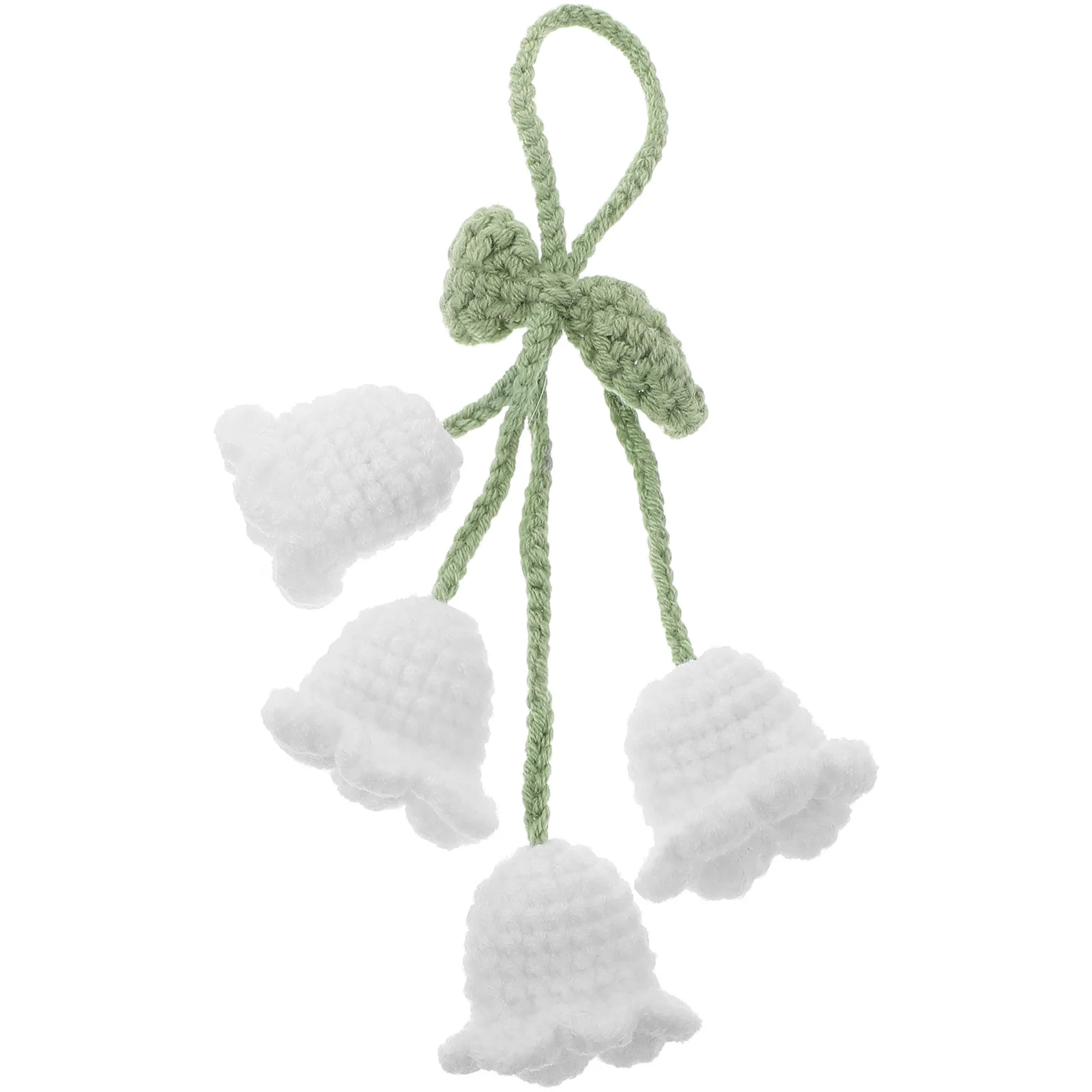 

Crochet Hanging Plant For Car Purple Lily Car Decorations Interior Cute Ornaments Charms Rear View Mirror Accessories