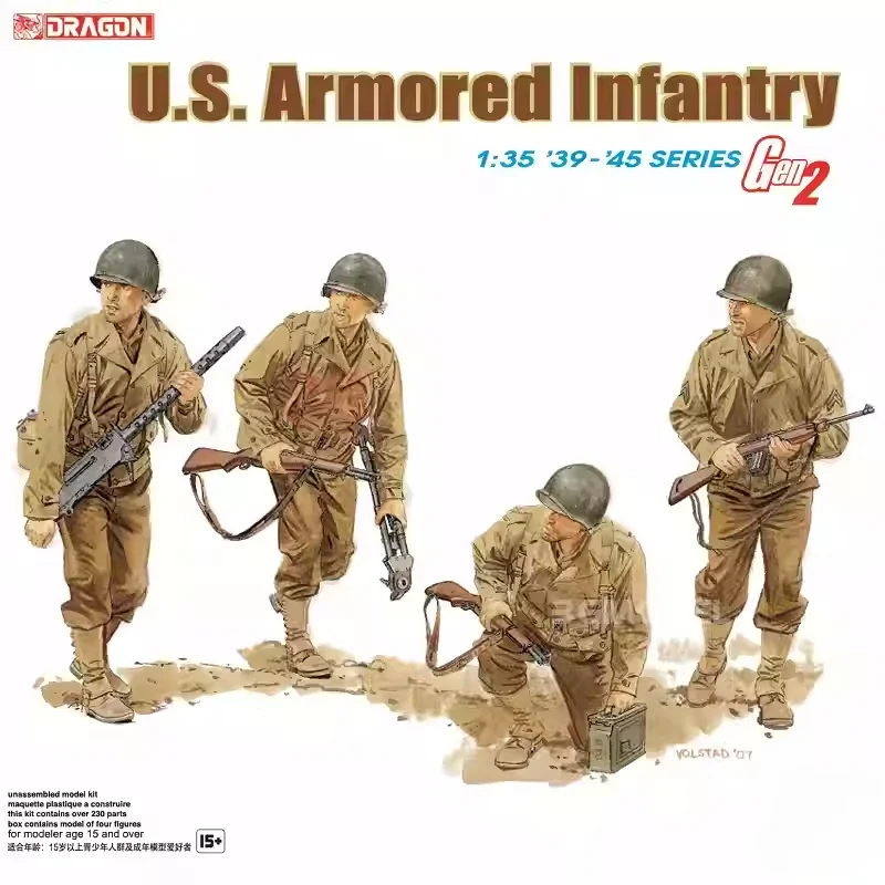 

Комплект пластиковой модели солдата DRAGON 6366, сборная модель бронетехной пехоты США 1/35.