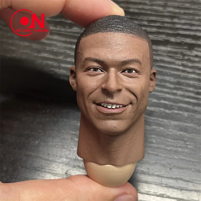 Sculpture de tête Mbappe étoile de Football, échelle 1/6, modèle de sculpture de tête masculine en PVC adapté aux poupées de corps de soldat masculin de 12 pouces