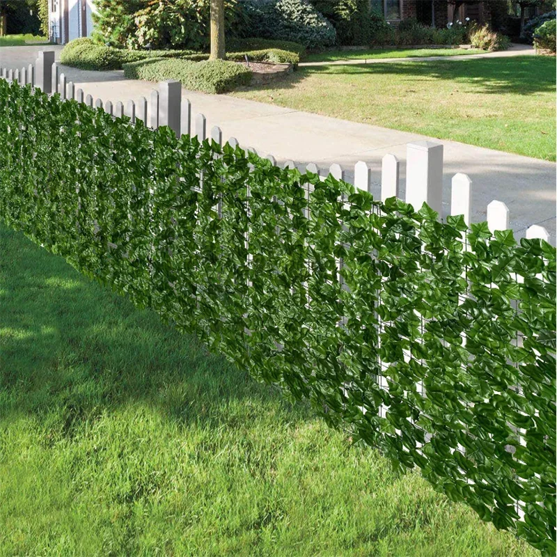 50X200cm Artificial Ivy Hedge Green Leaf Fence Panels Faux Privacy Fence Screen for Home Outdoor Garden Balcony Decoration