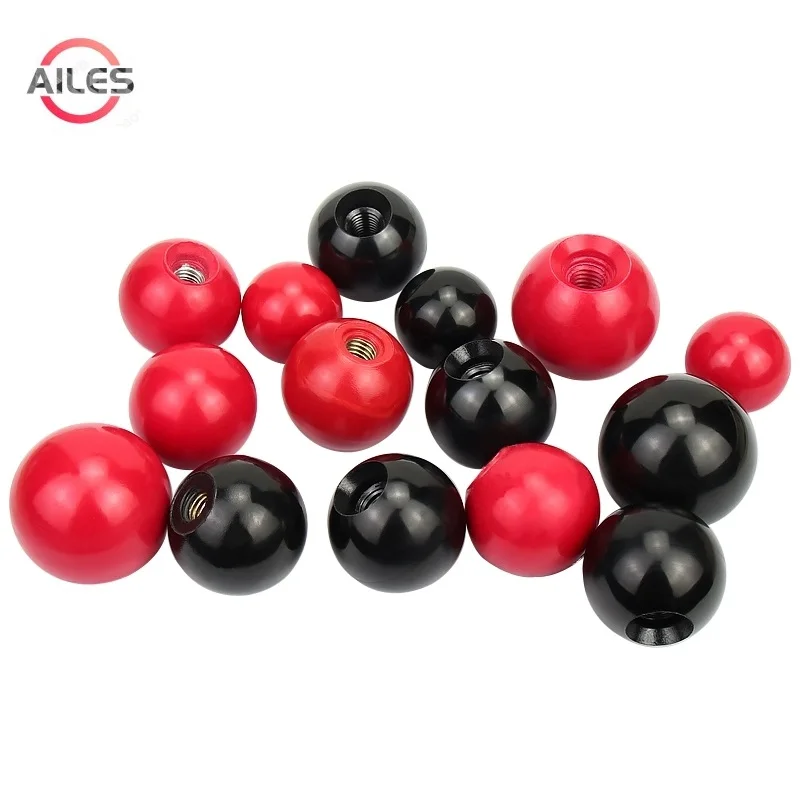 

Copper Iron Bakelite Thread Core Ball Handle Knobs Ball Head Nuts Knob Accessories M4 M5 M6 M8 M10 M12 M16 Plastic Ball Nuts