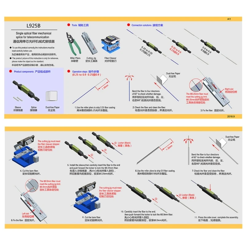 Fast Connector Fiber Quick Connector Optical Fiber Mechanical Splices