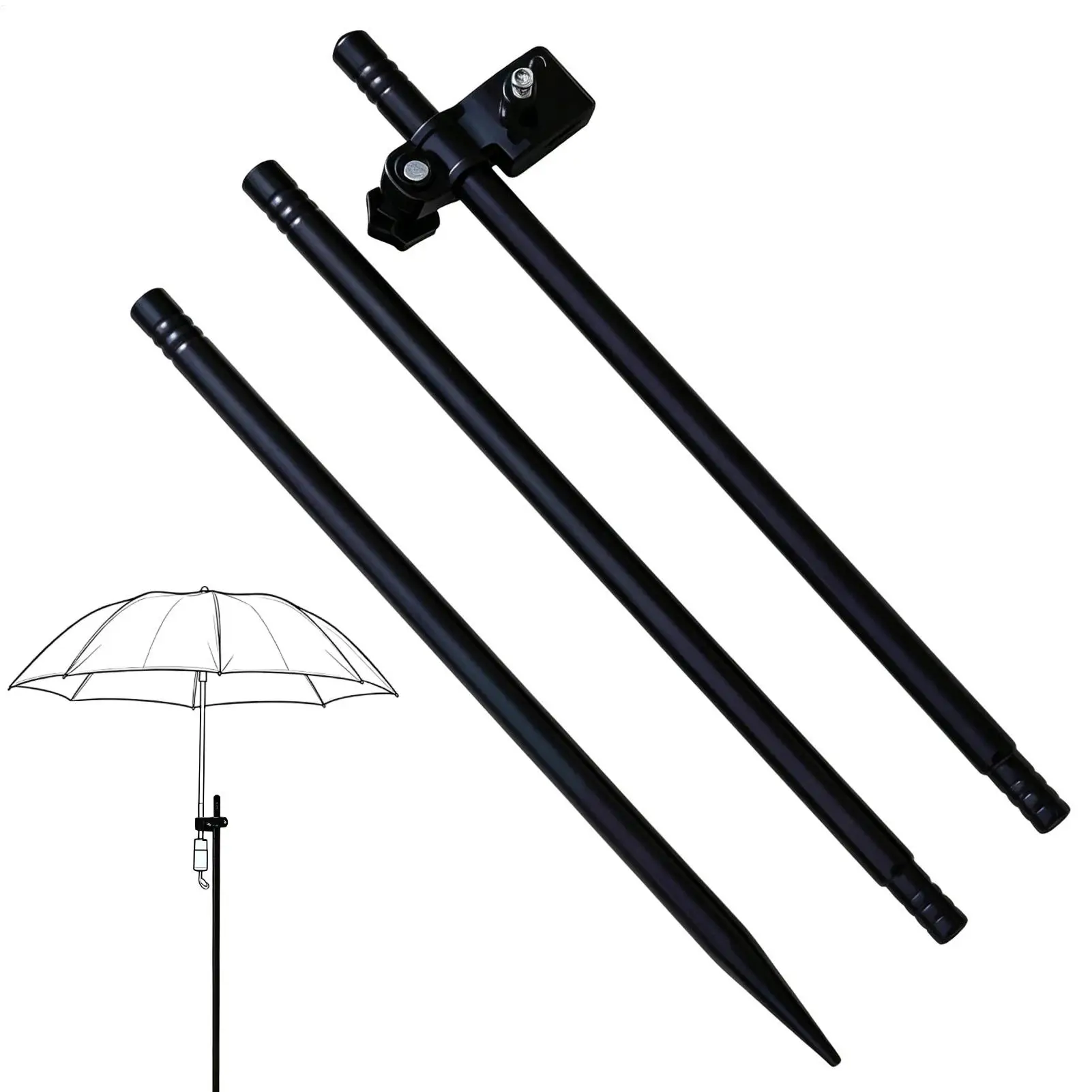 

Beach Umbrella Holder Heavy Duty Metal Sand Clamp Beach Umbrella Stand Base For Grass Outdoor Camping Fishing Travel Summer