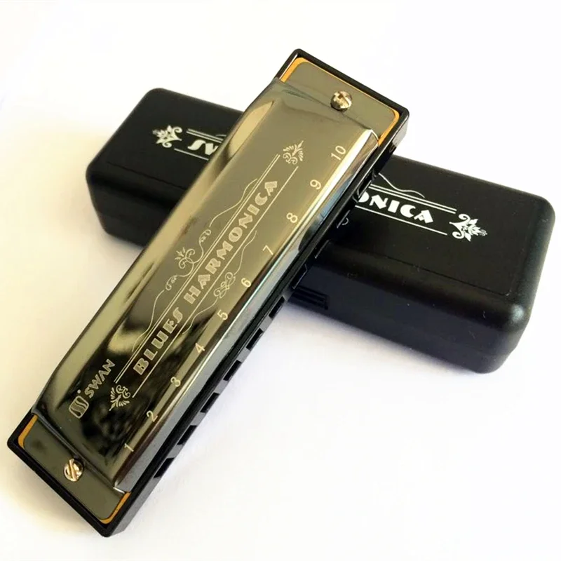 Zwaan Mondharmonica 10-gaats Diatonische Blues Harp Arpa De Boca Instrumento Muzikaal Mondharmonica Houtblazers Muziekinstrument Gaita