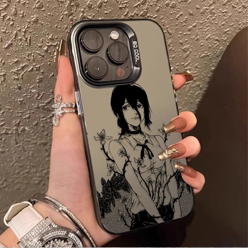 Coque de téléphone Anime tronçonneuse Man Reze, étui rigide mat pour iPhone 16 16E SE4 15 14 13 12 11 Pro Max XS X XR Plus 8 7 SE 2020