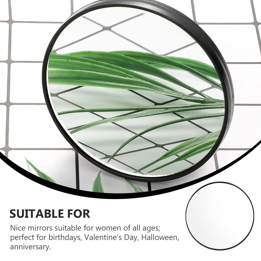 4 Stück 5x Vergrößerungs-Saugnäpfe-Spiegel, tragbarer Spiegel für Frauen, Valentinstagsgeschenk, exquisites Design