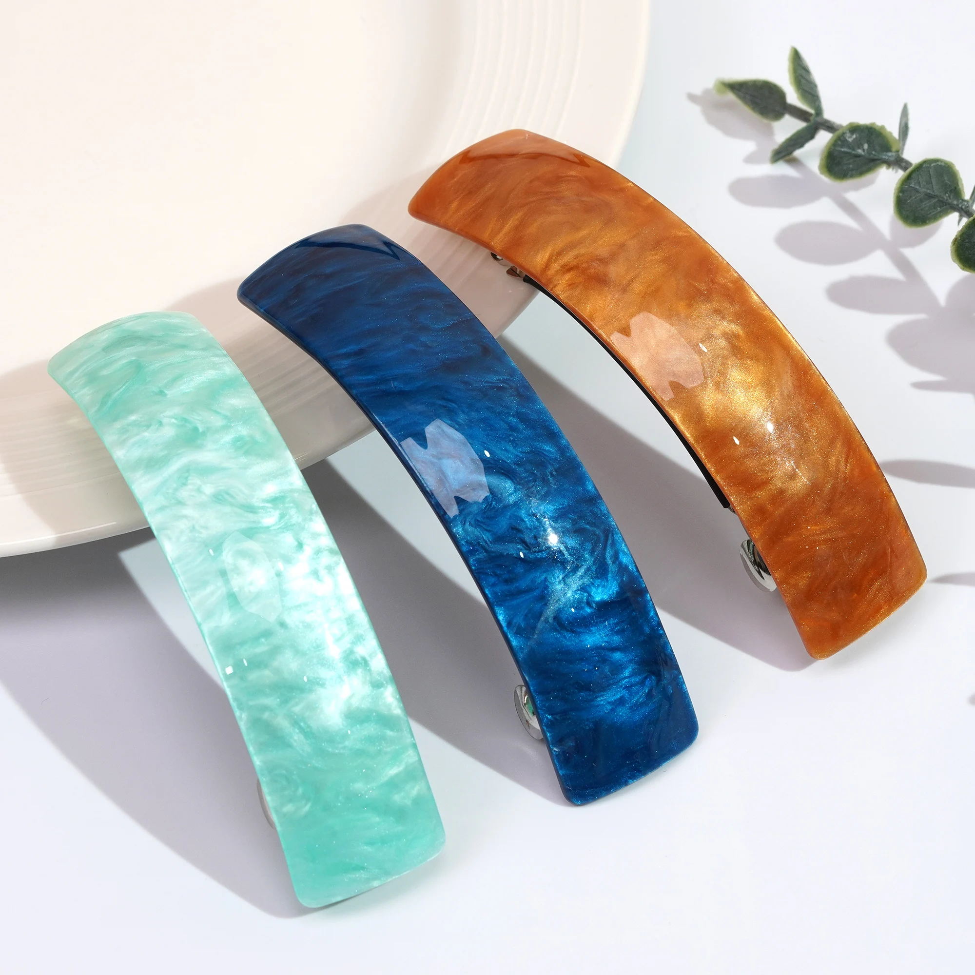 

3Pcs Beautiful French Hair Lines Simple Retro Classic Large Snap Barrettes hair accessories ,large hair barrettes for women