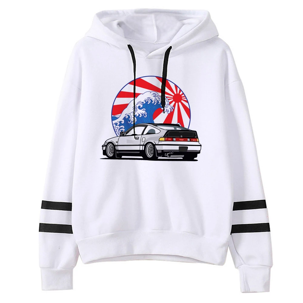 Initial d-Sudadera con capucha para mujer, ropa de calle divertida, chándal Kawaii