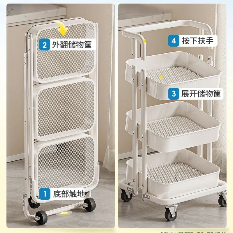 Rack de armazenamento multicamadas para carrinho, estante móvel para lanches
