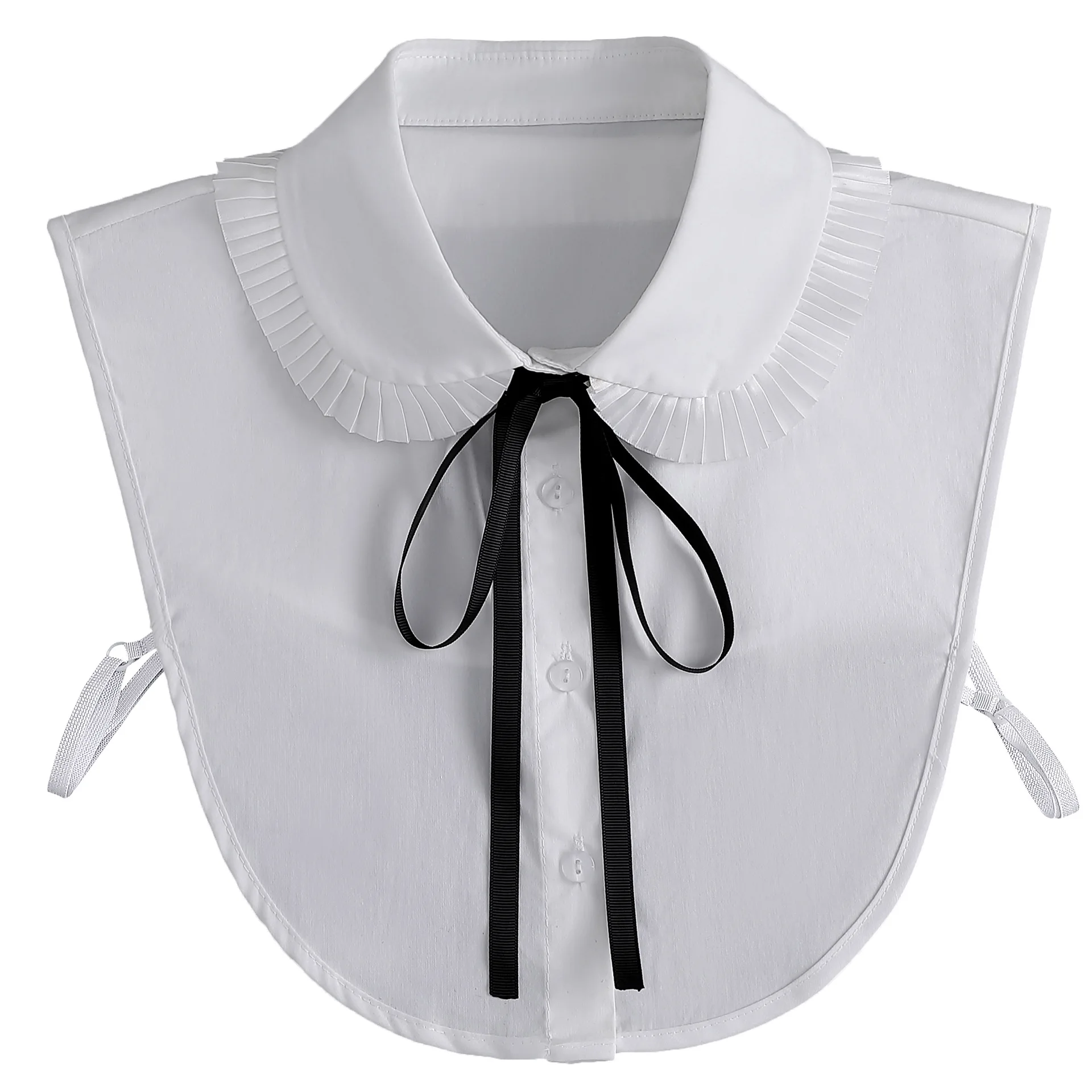 Women Shirt False Collar Bowknots Blouse Lapel Shirt Detachable Collar Female Removable Necklace Button Down Fake Collar