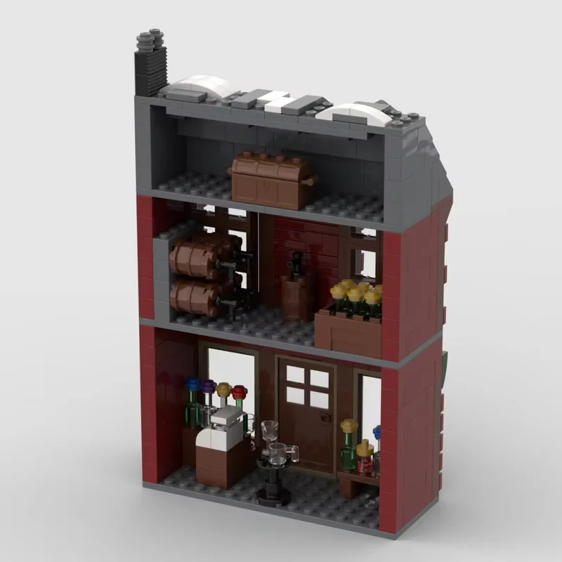 

MOC Medieval Winter Flower Artistic Building Model - Small Particle Assembly Toy Building Blocks 348 Pieces Decorative Items - S