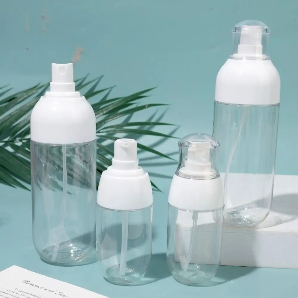 

New 50/150ML Travel Split Bottle Transparent Reusable Shampoo Pump Bottle Push-type Cosmetic Cream Bottles Travel Accessories