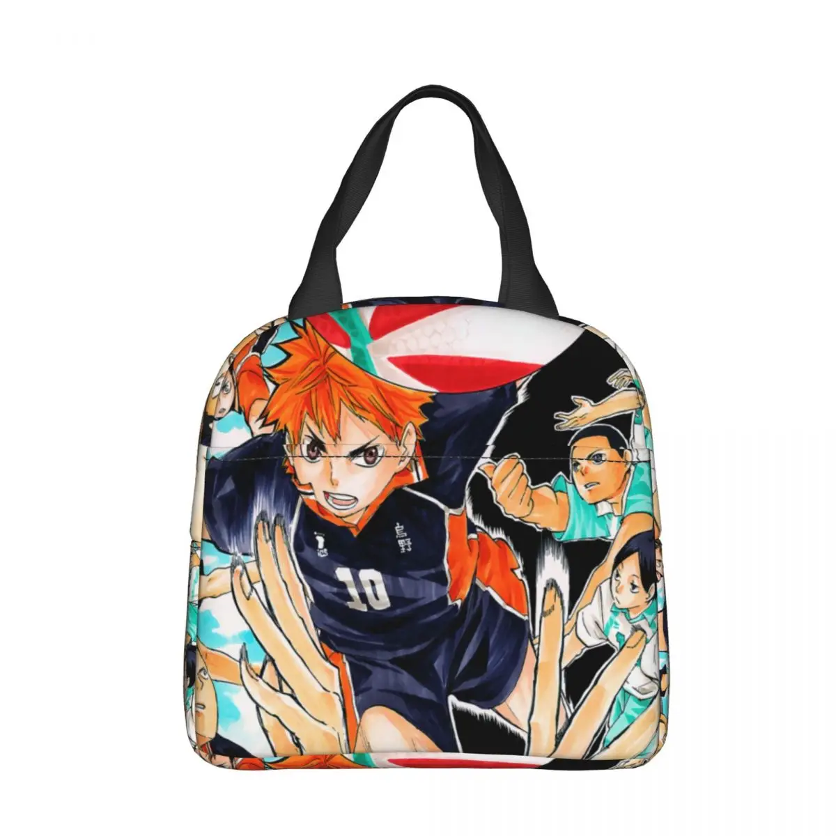 

Haikyuu Japanese Anime Insulated Lunch Bags Cooler Bag Reusable High Capacity Tote Lunch Box Food Handbags Work Picnic