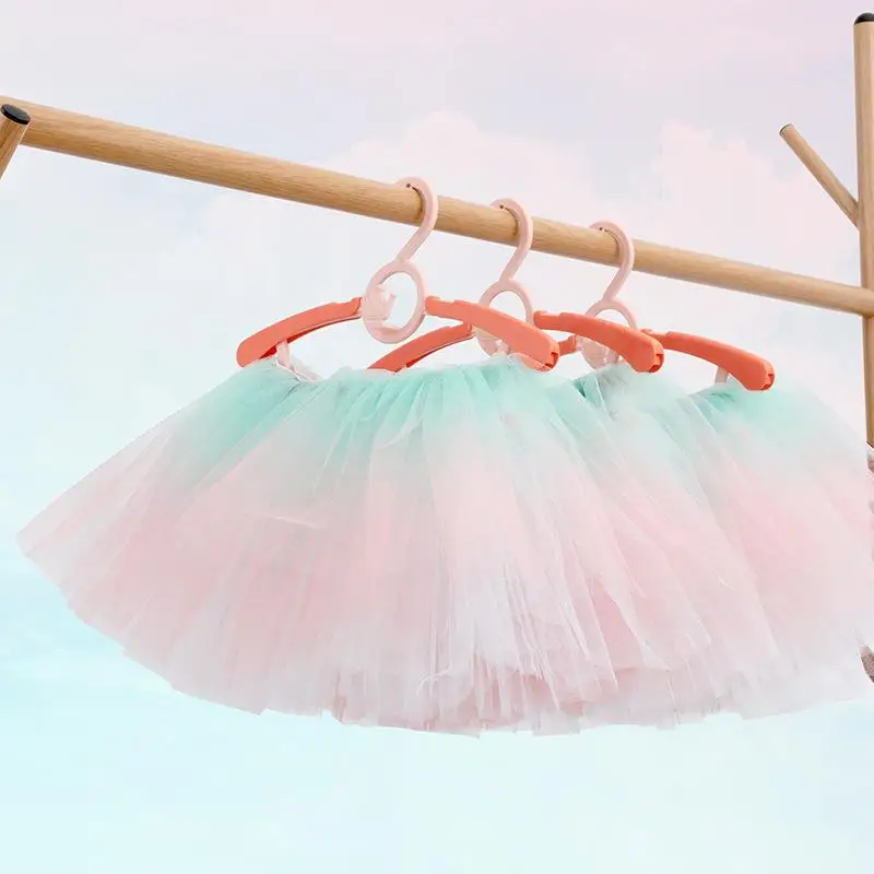 Children's dance half body skirt, gauze skirt, girl's short skirt, gradient elastic mesh , ballet training suit