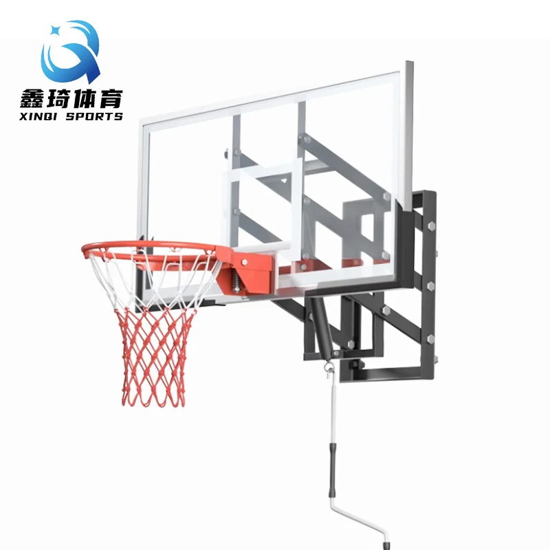 Hochwertiger, an der Wand montierter Basketballständer für den Innen- und Außenbereich für Kinderplatzgeräte