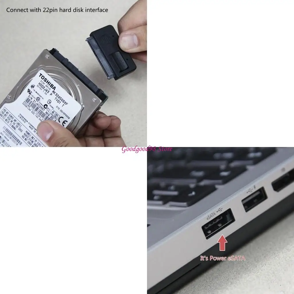 

2 in 1 Esata + Usb Data Cable To 22pin Hard Disk Adapter High Quality HDD Conversion Line Hot Selling Converter 5v