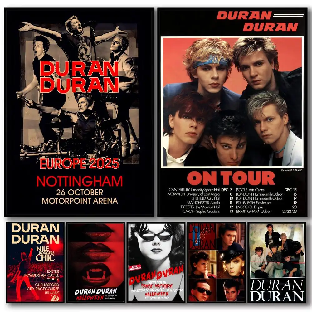 Pop Band D_Duran Duran Band Album HD Linen Canvas Poster Wall Art Prints for Living Room Bedroom Office Home Decoration Gift