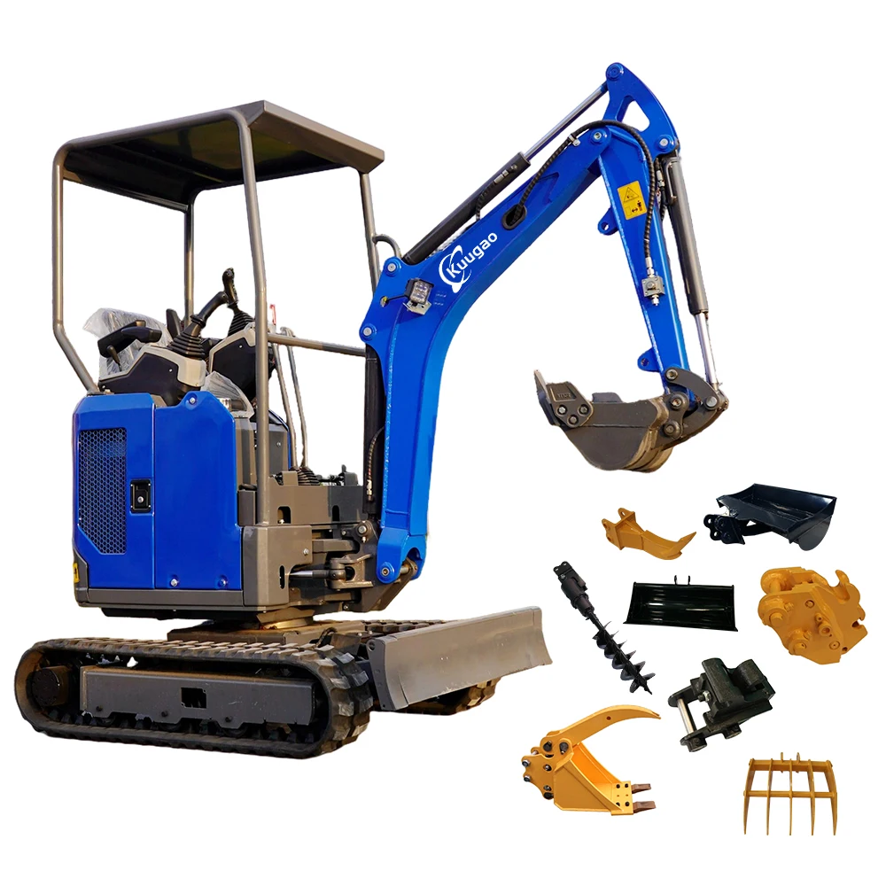 

China 1.8 Ton 1.5 ton Excavator Mini Hydraulic Excavator Mini bagger Free Shipping Digger Kubota Small excavator Customized