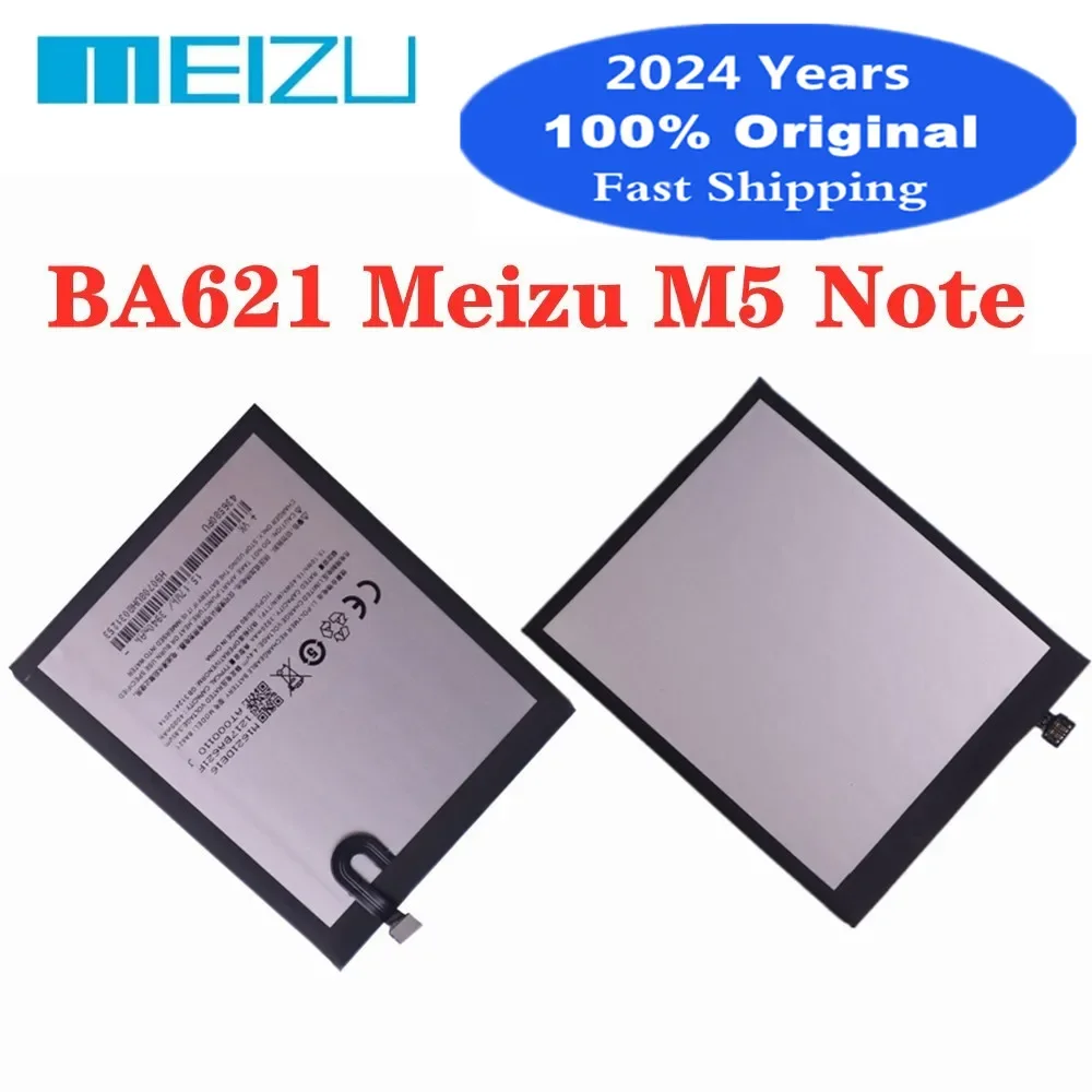 2024 Years 100% Original Battery BA621 For Meizu M5 Note 5 Note5 M621N M621Q M621H M621M 4000Ah Mobile Phone Batteries In Stock